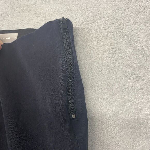 Everlane Pants Womens 2 Black Side Zip‎ Elastic Waist High Rise Cotton - Picture 3 of 10